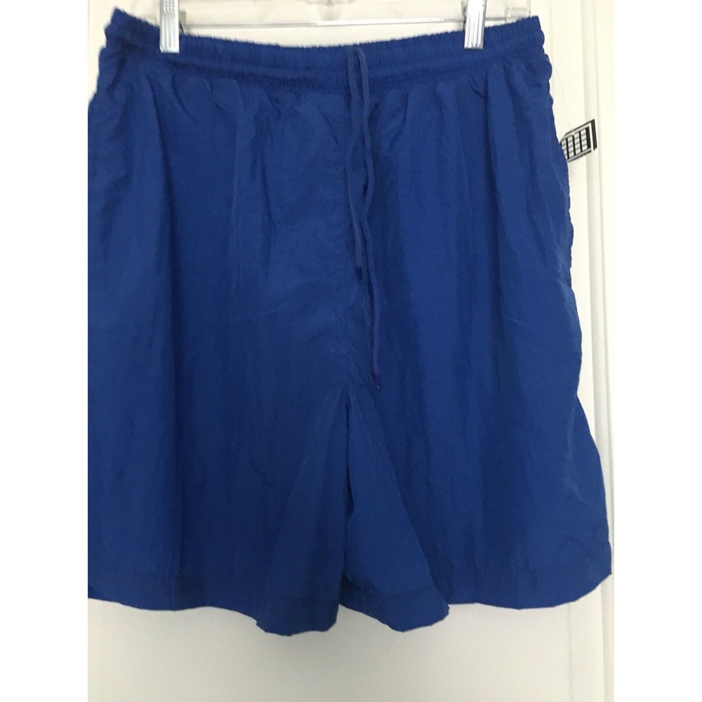 Argee Men's Active Wear Shorts Drawstring Elastic Waist Size Medium Blue